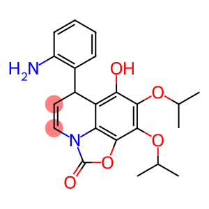 2H,6H-Oxazolo[5,4,3-ij]quinolin-2-one,  6-(2-aminophenyl)-7-hydroxy-8,9-bis(1-methylethoxy)-