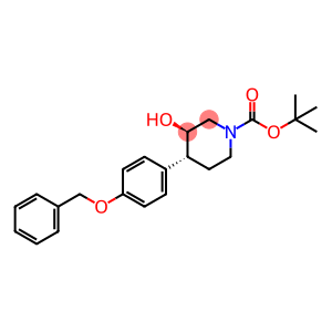 1-Piperidinecarboxylic acid, 3-hydroxy-4-[4-(phenylmethoxy)phenyl]-, 1,1-dimethylethyl ester, trans-