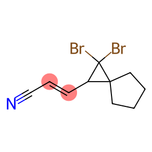 2-Propenenitrile, 3-(2,2-dibromospiro[2.4]hept-1-yl)-, (E)-