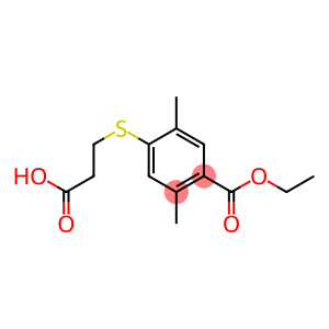 Benzoic acid, 4-[(2-carboxyethyl)thio]-2,5-dimethyl-, 1-ethyl ester
