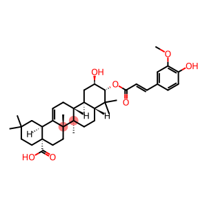 Olean-12-en-28-oic acid, 2-hydroxy-3-[[(2E)-3-(4-hydroxy-3-methoxyphenyl)-1-oxo-2-propen-1-yl]oxy]-, (2α,3β)-