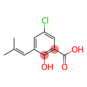 Benzoic acid, 5-chloro-2-hydroxy-3-(2-methyl-1-propen-1-yl)-