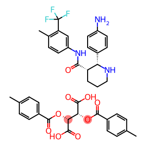 (2R,3S)-2-(4-aminophenyl)-N-[4-methyl-3-(trifluoromethyl)phenyl]piperidine-3-carboxamide (-)-O,O'-di-p-toluoyl-L-tartaric acid salt