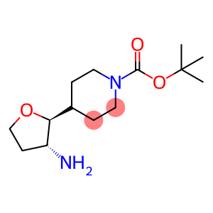 1-Piperidinecarboxylic acid, 4-[(2S,3R)-3-aminotetrahydro-2-furanyl]-, 1,1-dimethylethyl ester