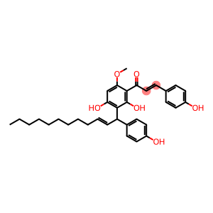 (E)-1-[2,4-dihydroxy-3-[(E,1S)-1-(4-hydroxyphenyl)dodec-2-enyl]-6-methoxyphenyl]-3-(4-hydroxyphenyl)prop-2-en-1-one