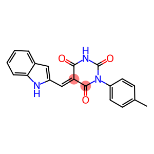 5-(1H-indol-2-ylmethylene)-1-(4-methylphenyl)-2,4,6(1H,3H,5H)-pyrimidinetrione