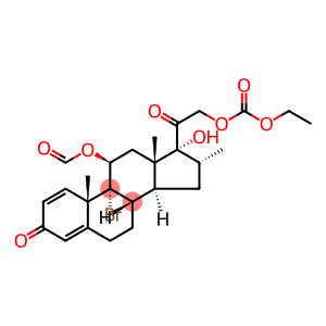 Pregna-1,4-diene-3,20-dione, 9-bromo-21-[(ethoxycarbonyl)oxy]-11-(formyloxy)-17-hydroxy-16-methyl-, (11β,16α)- (9CI)