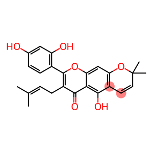 2-(2,4-Dihydroxyphenyl)-3-(3-methyl-2-butenyl)-5-hydroxy-8,8-dimethyl-4H,8H-benzo[1,2-b:5,4-b']dipyran-4-one