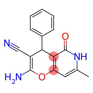 2-amino-7-methyl-5-oxo-4-phenyl-4,6-dihydropyrano[3,2-c]pyridine-3-carbonitrile