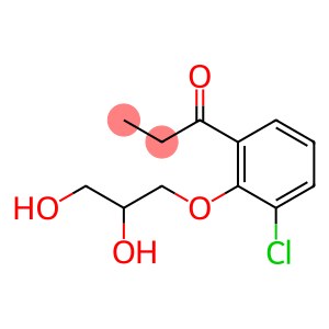 1-Propanone, 1-[3-chloro-2-(2,3-dihydroxypropoxy)phenyl]-