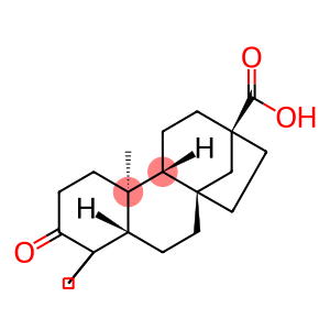 17-Norkaurane-13-carboxylic acid, 3-oxo-, (8β,13β)- (9CI)