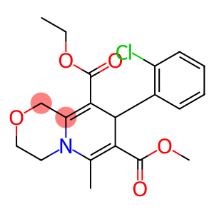 Pyrido[2,1-c][1,4]oxazine-7,9-dicarboxylic acid, 8-(2-chlorophenyl)-1,3,4,8-tetrahydro-6-methyl-, 9-ethyl 7-methyl ester