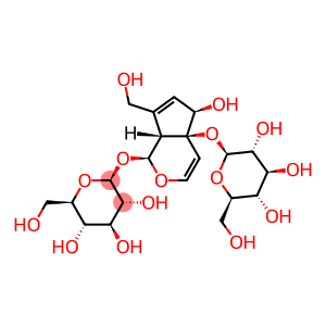 (1S,4aS,5R,7aR)-5,7a-Dihydro-5-hydroxy-7-(hydroxymethyl)cyclopenta[c]pyran-1,4a(1H)-diyl bis-beta-D-glucopyranoside