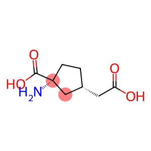 Cyclopentaneacetic acid, 3-amino-3-carboxy-, (1S-cis)- (9CI)