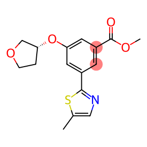Benzoic acid, 3-(5-methyl-2-thiazolyl)-5-[[(3R)-tetrahydro-3-furanyl]oxy]-, methyl ester