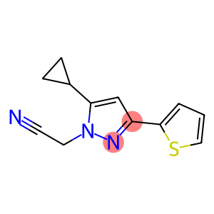 2-(5-CYCLOPROPYL-3-(THIOPHEN-2-YL)-1H-PYRAZOL-1-YL)ACETONITRILE