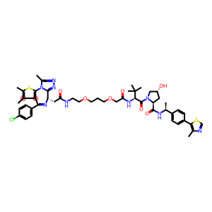 (2S,4R)-1-((2S)-2-(叔丁基)-15-((6S)-4-(4-氯苯基)-2,3,9-三甲基-6H-噻吩并[3,2-f][1,2,4]三唑并[4,3-a][1,4]二氮杂卓-6-基)-4,14-二氧代-6,10-二氧杂-3,13-二氮杂十五烷-1-oyl)-4-羟基-N-((S)-1-(4-(4-甲基噻唑-5-基)苯基)乙基)吡咯烷-2-甲酰胺