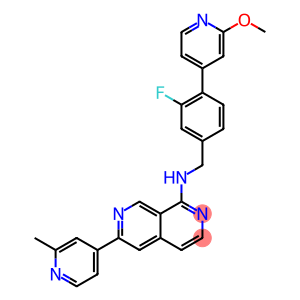 2,7-Naphthyridin-1-amine, N-[[3-fluoro-4-(2-methoxy-4-pyridinyl)phenyl]methyl]-6-(2-methyl-4-pyridinyl)-