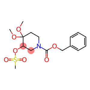 1-Piperidinecarboxylic acid, 4,4-dimethoxy-3-[(methylsulfonyl)oxy]-, phenylmethyl ester