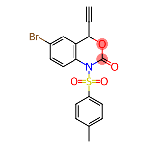 6-溴-4-乙炔基-1-甲苯磺酰基-1,4-二氢2H-苯并[D][1,3]噁嗪-2-酮