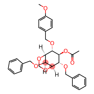 myo-Inositol, 4-O-(4-methoxyphenyl)methyl-1,3-O-methylene-2,6-bis-O-(phenylmethyl)-, acetate