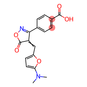 Benzoic  acid,  4-[4-[[5-(dimethylamino)-2-furanyl]methylene]-4,5-dihydro-5-oxo-3-isoxazolyl]-