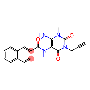 2-Naphthalenecarboxamide,  N-[6-amino-1,2,3,4-tetrahydro-1-methyl-2,4-dioxo-3-(2-propynyl)-5-pyrimidinyl]-  (9CI)