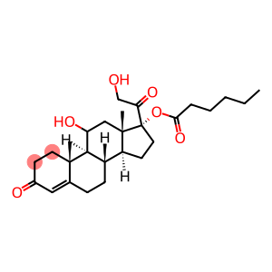 Pregn-4-ene-3,20-dione, 11,21-dihydroxy-17-[(1-oxohexyl)oxy]-