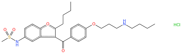 N-[2-丁基-3-[4-[3-(丁基氨基)丙氧基]苯甲酰基]-5-苯并呋喃基]甲磺酰胺盐酸盐