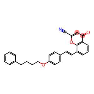 4-OXO-8-((E)-2-[4-(4-PHENYL-BUTOXY)-PHENYL]-VINYL)-4H-CHROMENE-2-CARBONITRILE