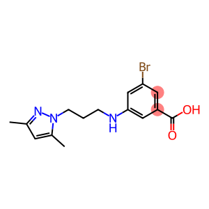3-Bromo-5-((3-(3,5-dimethyl-1H-pyrazol-1-yl)propyl)amino)benzoic acid