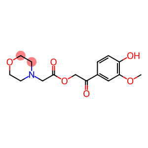 [2-(4-hydroxy-3-methoxy-phenyl)-2-oxo-ethyl] 2-morpholin-4-ylacetate