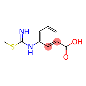 Benzoic acid, 3-[[imino(methylthio)methyl]amino]- (9CI)