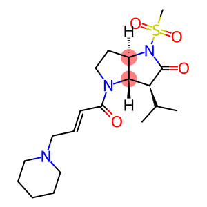 (3S,3AS,6AR)-HEXAHYDRO-3-(1-METHYLETHYL)-1-(METHYLSULFONYL)-4-[(2E)-1-OXO-4-(1-PIPERIDINYL)-2-BUTENYL]PYRROLO[3,2-B]PYRROL-2(1H)-ONE HYDROCHLORIDE