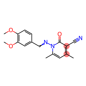 1-[(3,4-dimethoxybenzylidene)amino]-4,6-dimethyl-2-oxo-1,2-dihydro-3-pyridinecarbonitrile