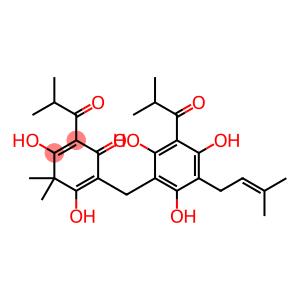 3,5-Dihydroxy-4,4-dimethyl-2-(1-oxoisobutyl)-6-[[5-(1-oxoisobutyl)-3-(3-methyl-2-butenyl)-2,4,6-trihydroxyphenyl]methyl]-2,5-cyclohexadiene-1-one