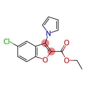 2-Benzofurancarboxylic acid, 5-chloro-3-(1H-pyrrol-1-yl)-, ethyl ester