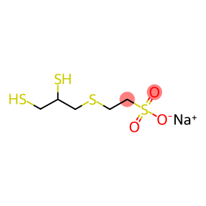Ethanesulfonic acid, 2-((2,3-dimercaptopropyl)thio)-, sodium salt