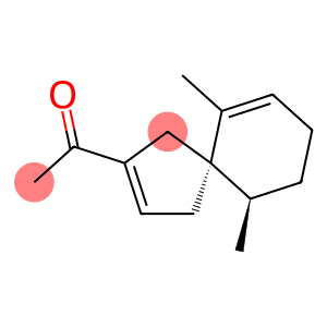 Ethanone, 1-[(5R,10R)-6,10-dimethylspiro[4.5]deca-2,6-dien-2-yl]-, rel-