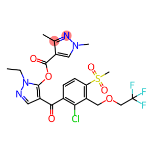 1H-Pyrazole-4-carboxylic acid, 1,3-dimethyl-, 4-[2-chloro-4-(methylsulfonyl)-3-[(2,2,2-trifluoroethoxy)methyl]benzoyl]-1-ethyl-1H-pyrazol-5-yl ester