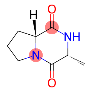 Pyrrolo[1,2-a]pyrazine-1,4-dione, hexahydro-3-methyl-, (3R-trans)- (8CI,9CI)