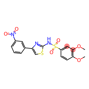 3,4-二甲氧基-N-(4-(3-硝基苯基)噻唑-2-基)苯磺酰胺