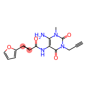 2-Propenamide,  N-[6-amino-1,2,3,4-tetrahydro-1-methyl-2,4-dioxo-3-(2-propynyl)-5-pyrimidinyl]-3-(2-furanyl)-  (9CI)