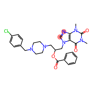 3-[4-(4-Chlorobenzyl)-1-piperazinyl]-1-(1,2,3,6-tetrahydro-1,3-dimethyl-2,6-dioxo-7H-purin-7-yl)propan-2-ol benzoate