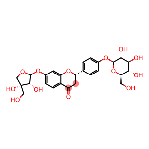 4H-1-Benzopyran-4-one, 7-(D-apio-β-D-furanosyloxy)-2-[4-(β-D-glucopyranosyloxy)phenyl]-2,3-dihydro-, (2S)-