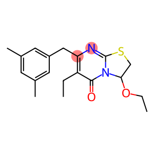 4-[(3,5-dimethylphenyl)methyl]-9-ethoxy-3-ethyl-7-thia-1,5-diazabicycl o[4.3.0]nona-3,5-dien-2-one