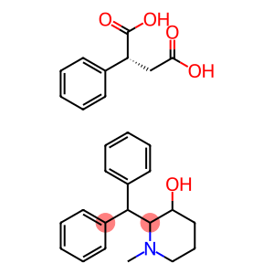 3-Piperidinol, 2-(diphenylmethyl)-1-methyl-, (+)-, (-)-phenylsuccinate (1:1) (salt)