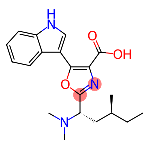 4-Oxazolecarboxylic acid, 2-[(1S,3S)-1-(dimethylamino)-3-methylpentyl]-5-(1H-indol-3-yl)-