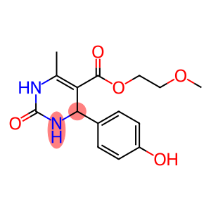 5-Pyrimidinecarboxylic acid, 1,2,3,4-tetrahydro-4-(4-hydroxyphenyl)-6-methyl-2-oxo-, 2-methoxyethyl ester