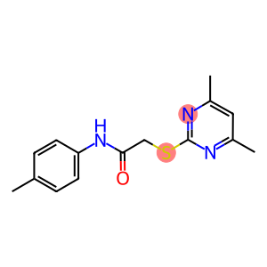 2-[(4,6-DIMETHYL-2-PYRIMIDINYL)SULFANYL]-N-(4-METHYLPHENYL)ACETAMIDE